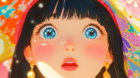 惊奇少女画像艺术作品