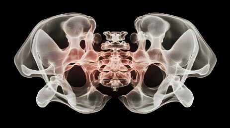 人体骨骼盆骨结构医学影像图