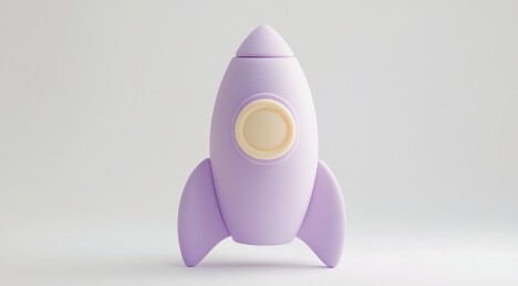 科技感卡通火箭图标