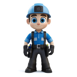 卡通电工形象设计图