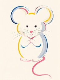 小白鼠插画