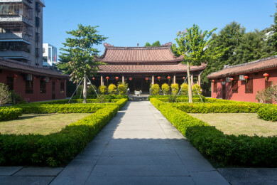古色古香的传统中式建筑庭院景观