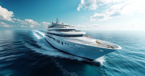 海上航行的豪华邮轮