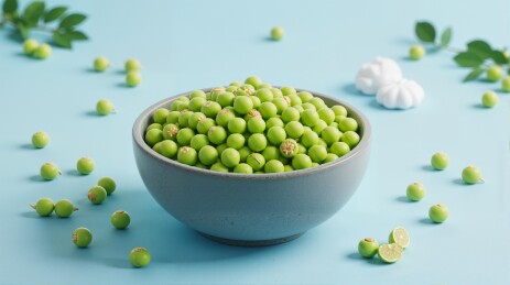 青豆和豌豆荚的混合