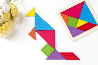 七巧板袋鼠拼图