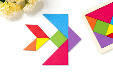 七巧板金鱼拼图