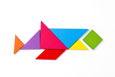 七巧板鲨鱼拼图