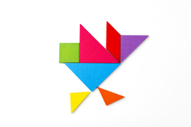 七巧板小鸡拼图