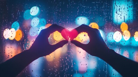 雨夜的心形