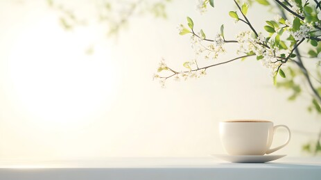 一杯咖啡小清新背景