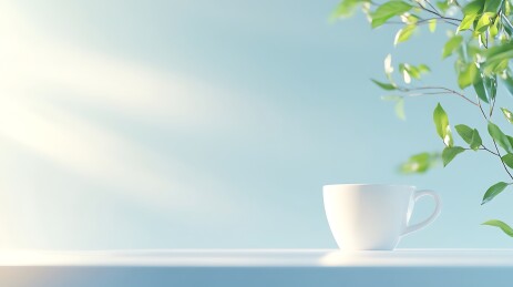 一杯咖啡小清新背景