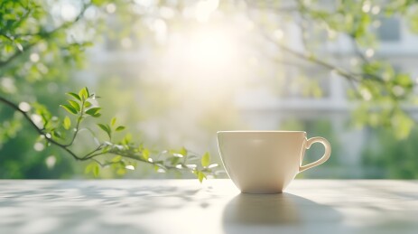 一杯咖啡小清新背景