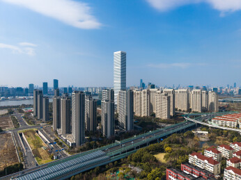 航拍上海保租房耀华璟滨公寓、耀华璟耀