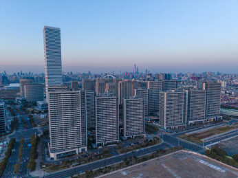 航拍上海保租房耀华璟滨公寓、耀华璟耀