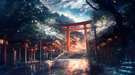 林间的鸟居通道