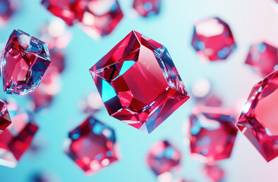 彩色背景上的立方体玩具的全帧照片