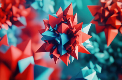 彩色背景上的立方体玩具的全帧照片