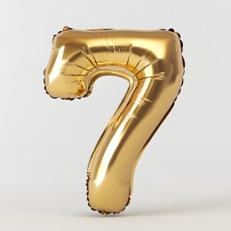 数字7铝箔气球造型设计