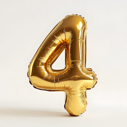 数字4铝箔气球造型设计