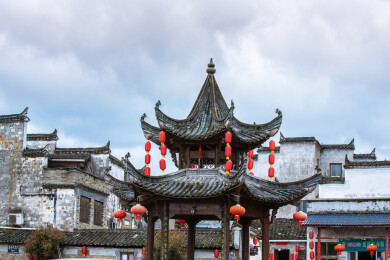 中国江西省婺源县思溪延村建筑风光