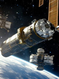 太空中的航天器和空间站