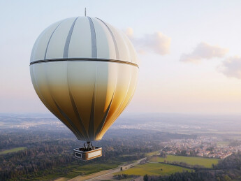 热气球空中飞行
