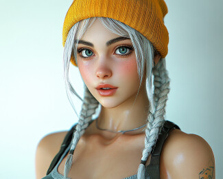 3d美女头像