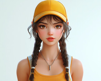 3d卡通美女