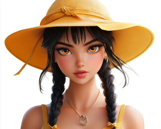 3d卡通美女