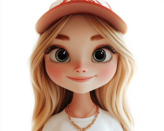 3d卡通美女