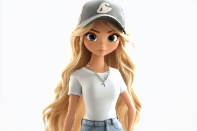 3d卡通美女