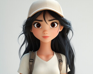 3d卡通美女