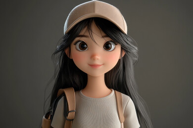 3d卡通美女