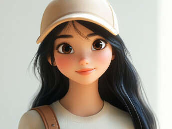3d卡通美女