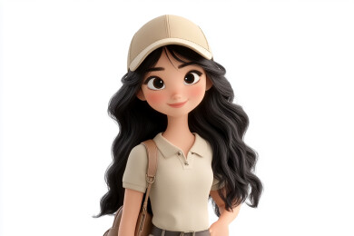 3d卡通美女