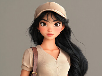 3d卡通美女