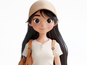 3d卡通美女