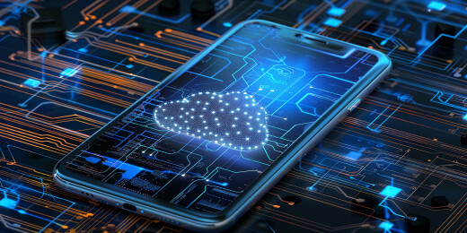 手机网络云盘科技背景