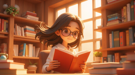 书香阅读知性少女