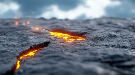 地表流淌的岩浆