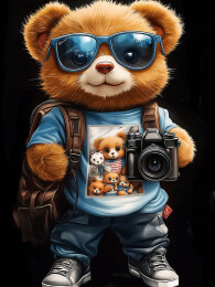 带着眼镜的小熊