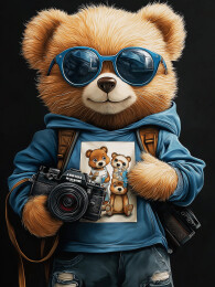 带着眼镜的小熊