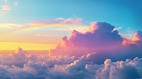 夜空映衬群山风景