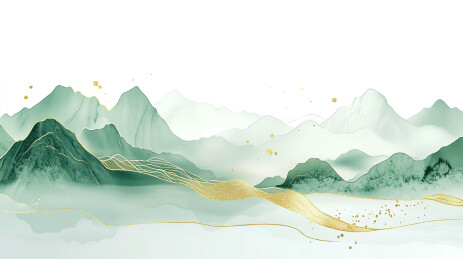 雪山下的自然风光