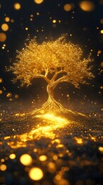 幻彩金色神树