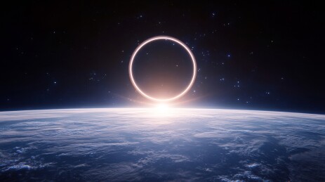 环形日食下的之美