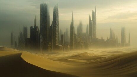 末日废土的城市剪影