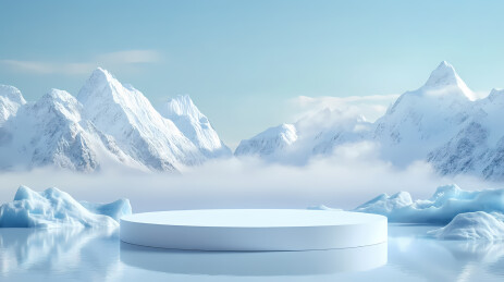 冰雪山脉展示舞台