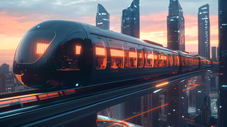 未来城市空中列车