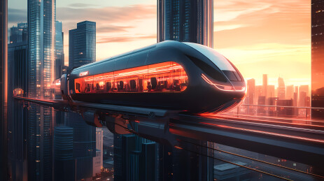 未来城市空中列车